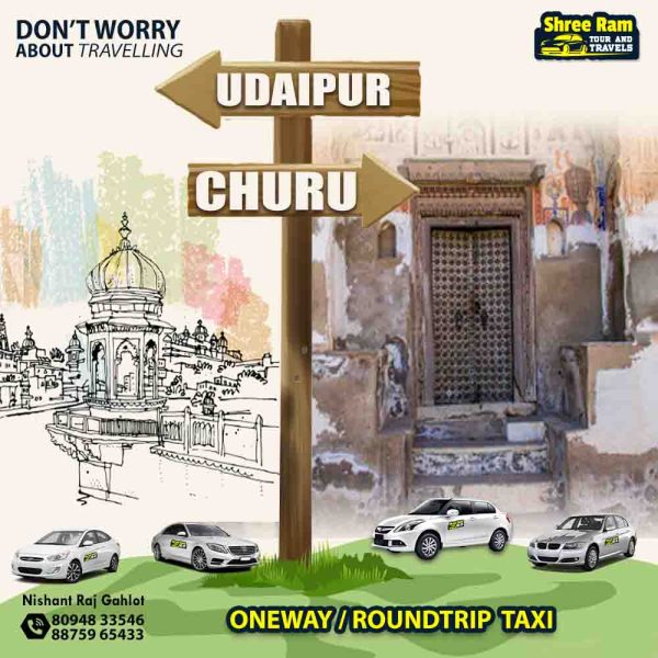 udaipur to churu taxi